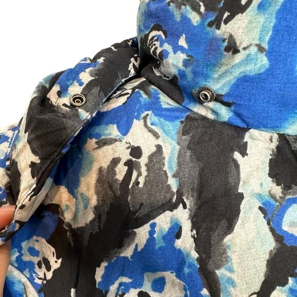 ERL Blue Skull Padded Puffer Jacket with Hood | L - Picture 9 of 13